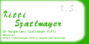 kitti szatlmayer business card